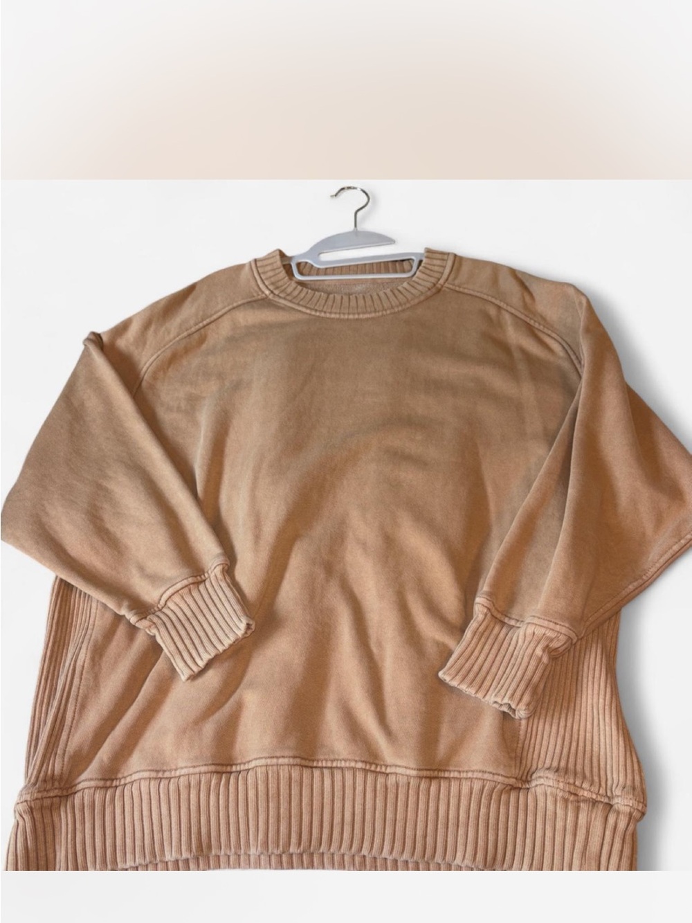 Aerie Women’s Relaxed Crewneck Sweater in Light Brown